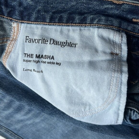 Favorite Daughter Jeans The Masha High Waist Wide Leg Long Beach Everyday 25 - Picture 12 of 14